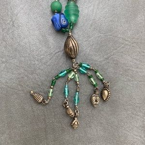 Green and Blue Beaded Necklace